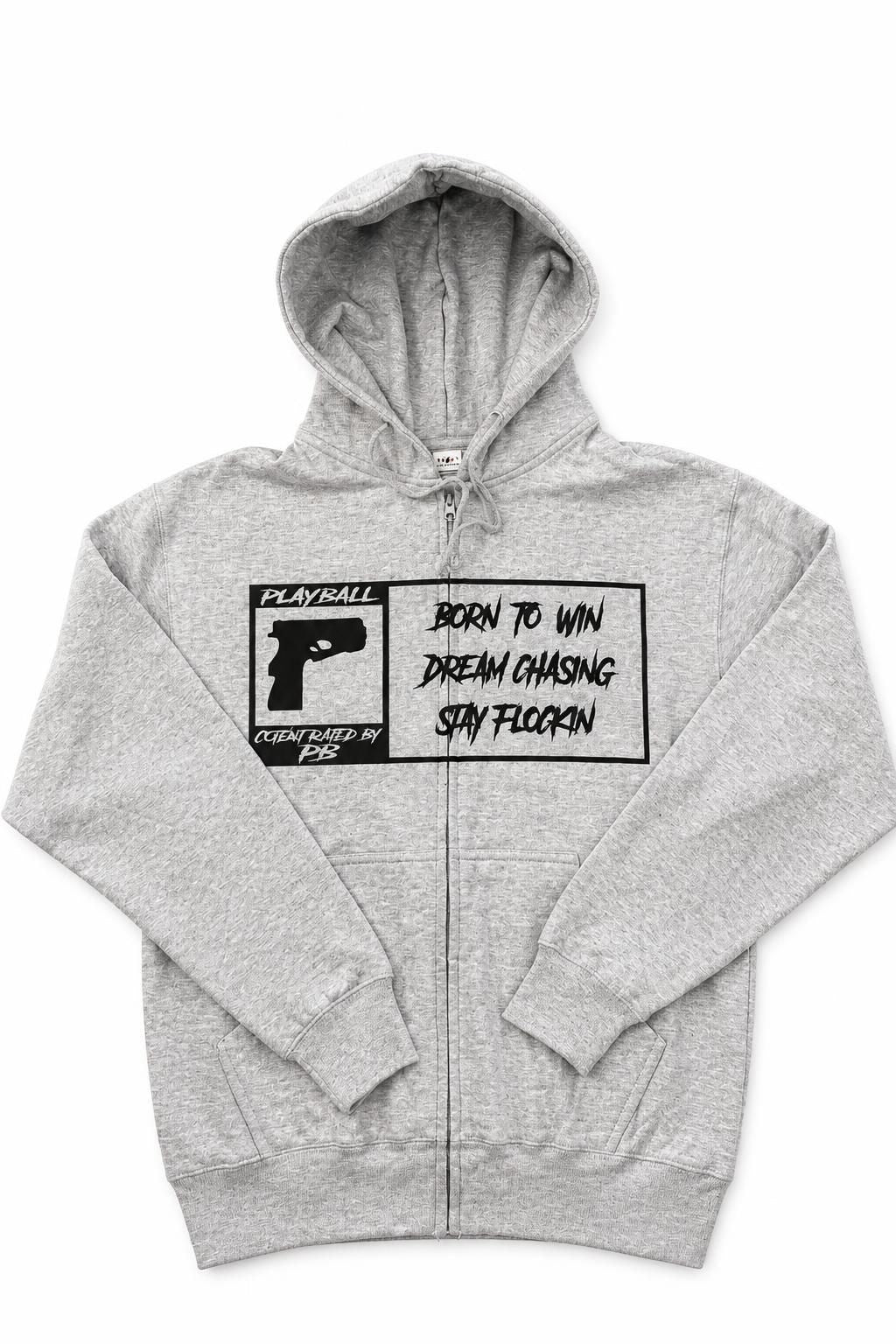 Grey Glock Zip Up Hoodie