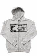 Grey Glock Zip Up Hoodie