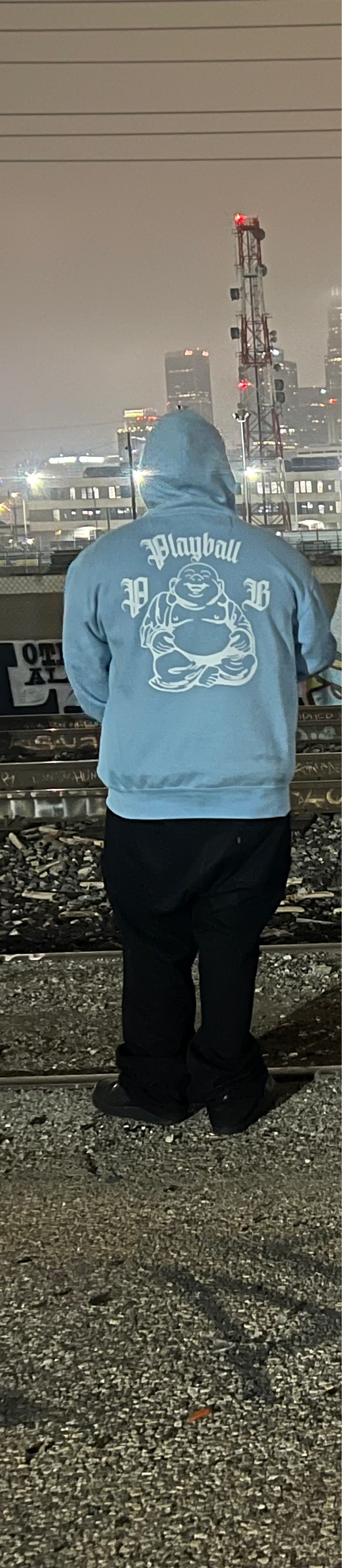 Baby Blue Buddha hoodie