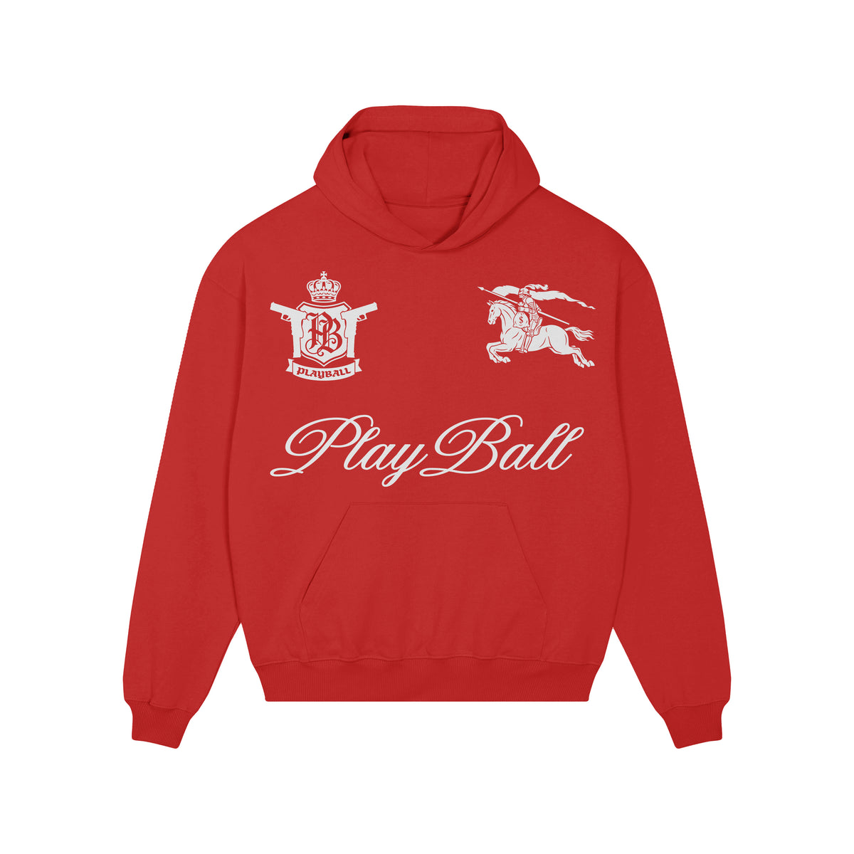 Red polo playball hoodie
