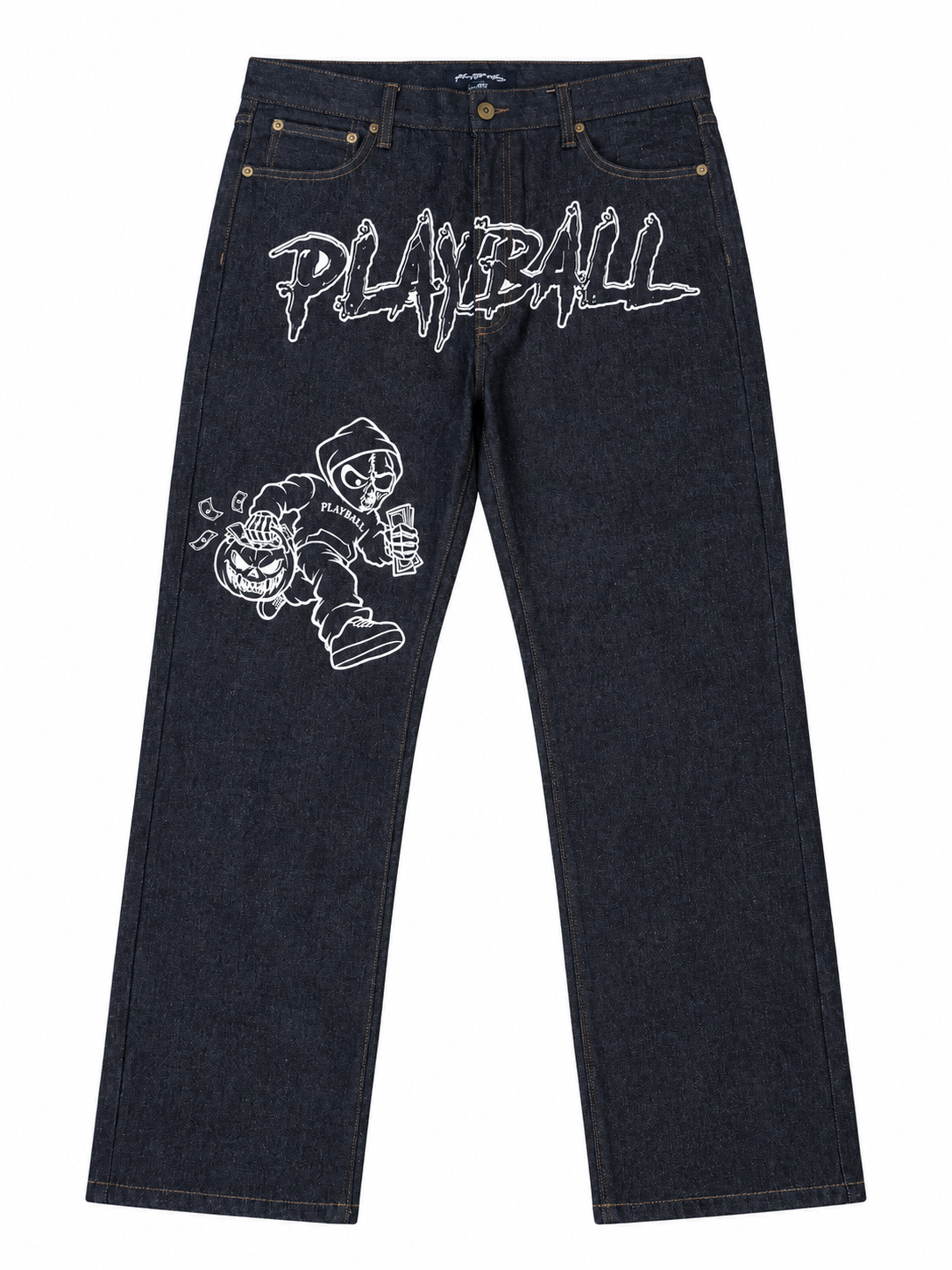 Charcoal Halloween Robber Jeans