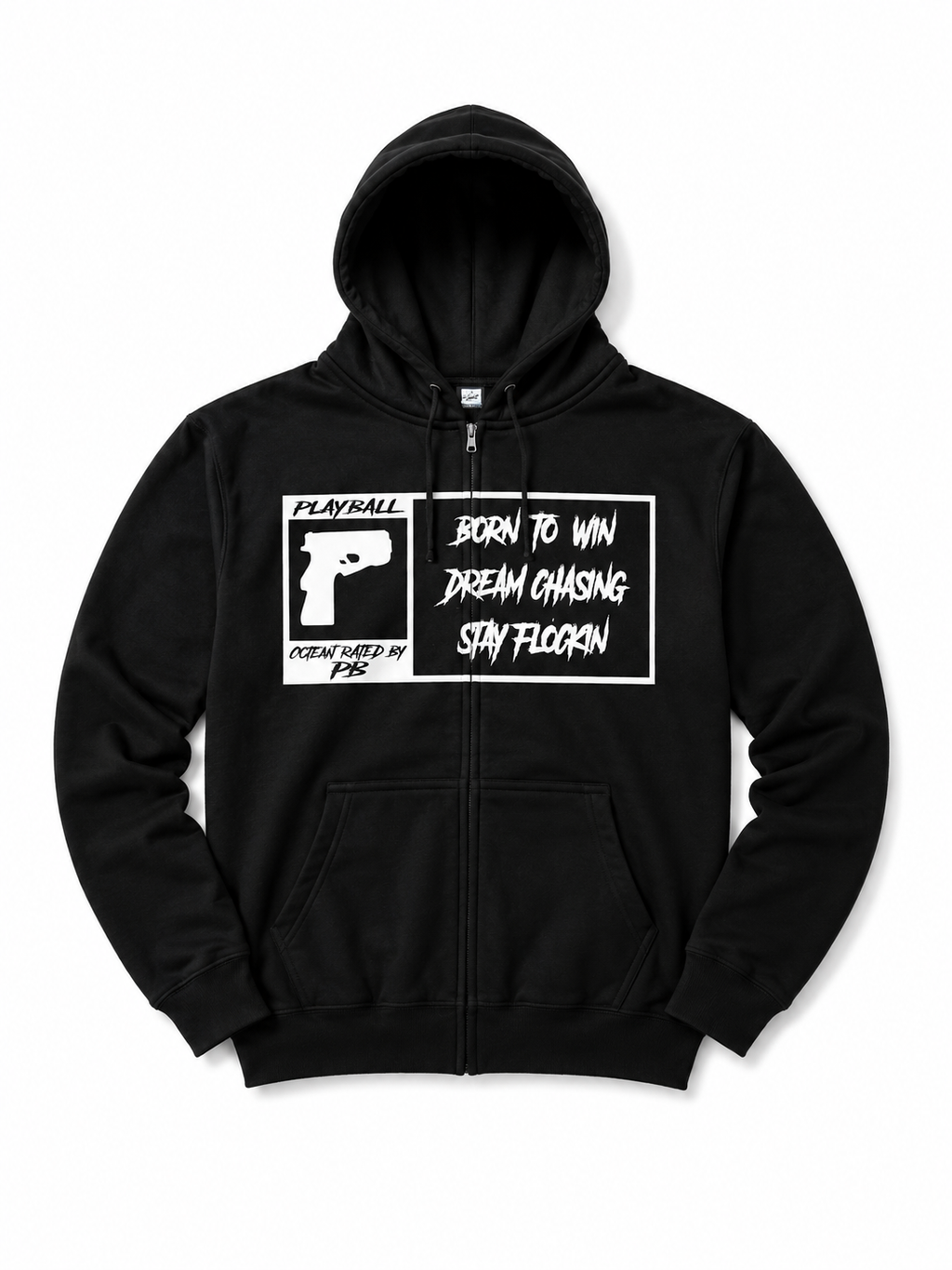 Black Glock Zip up Hoodie