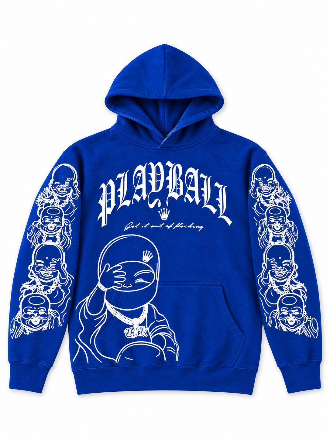 Royal blue Buddha hoodie
